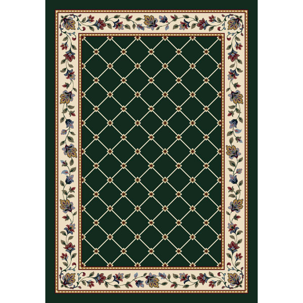 August Grove® Gleason Floral Tufted Green/Cream Area Rug & Reviews